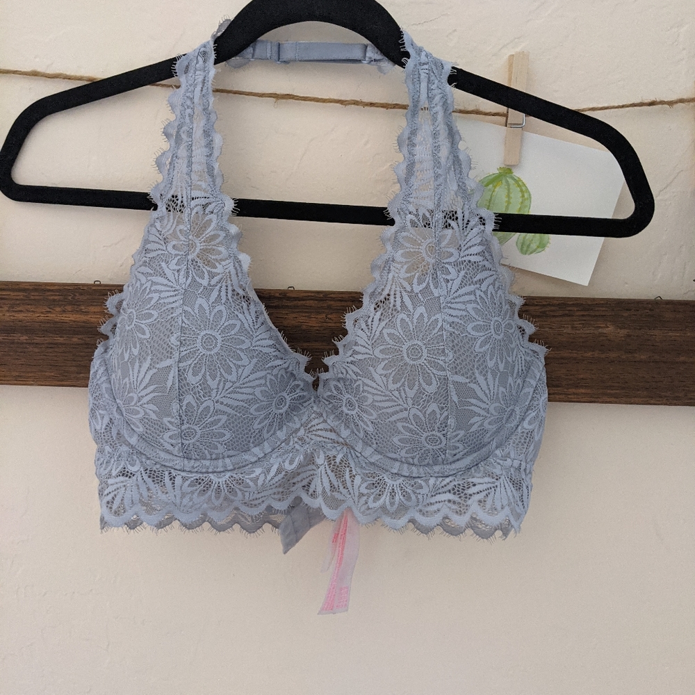 Victoria Secret LACE HALTER PUSH-UP BRALETTE